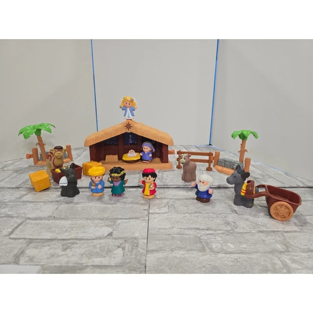 Fisher Price Little People Nativity Bethlehem Christmas Story Scene Set VIDEO